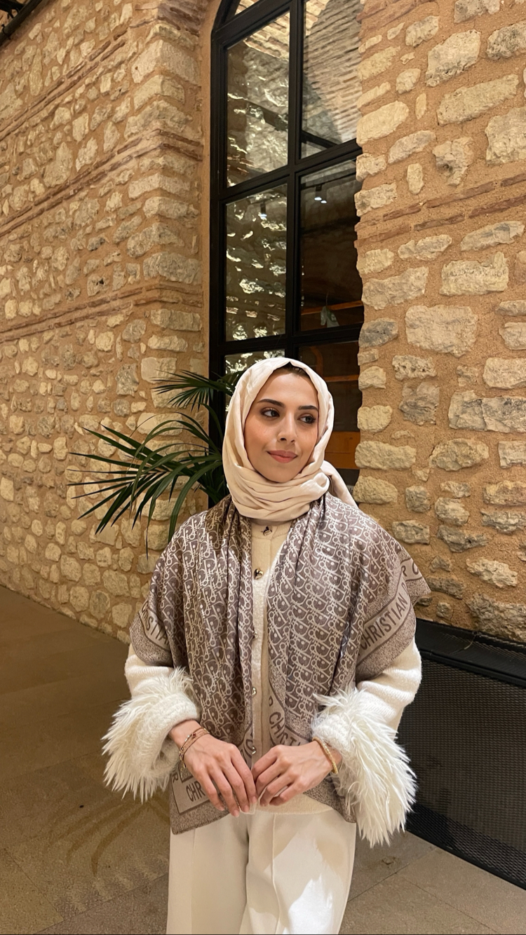 DİOR 100x100 İpek Koton Eşarp 