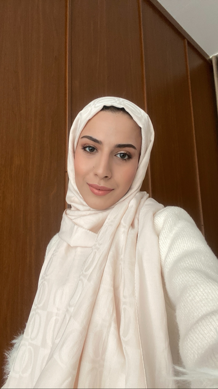 Muadil Dama Naia Desen Pamuklu Şal - Kiremit