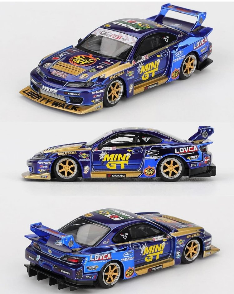 Mini GT 1/64 Nissan LB-Super Silhouette S15 SILVIA Team MINI GT Liberty Walk