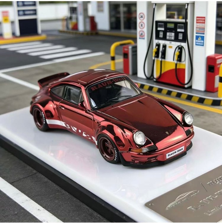 Model Collect Red Porsche Rauh-Welt RWB 930 Alloy Diecast Sport Vehicle Model Car