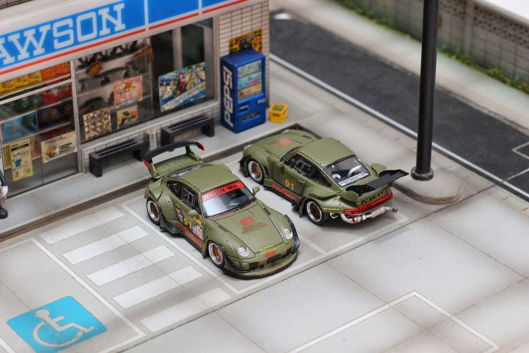 Street Weapon Porsche RWB 993 Matte Green