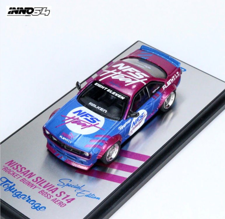 Inno64 Tofu Garage Nissan Silvia S14 Rocket Bunny Boss Aero 1/64 special edition (Açık Kutulu)
