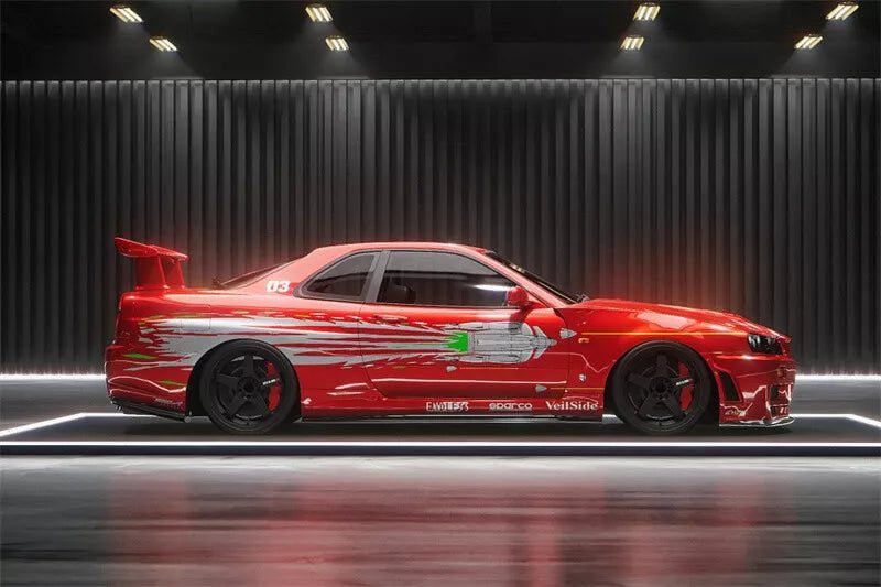 Fast Speed Nissan Skyline GT-R (R34) Fast & Furious - Red
