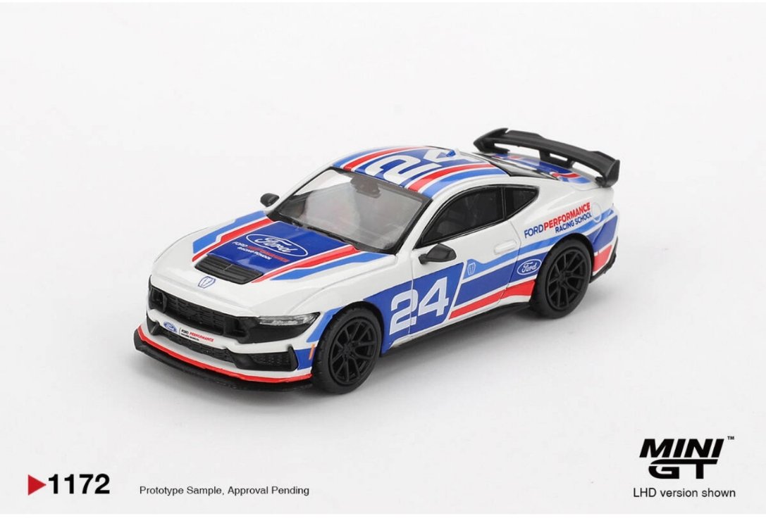 Mini GT Ford Mustang Dark Horse #24 Ford Performance Racing School MGT01172