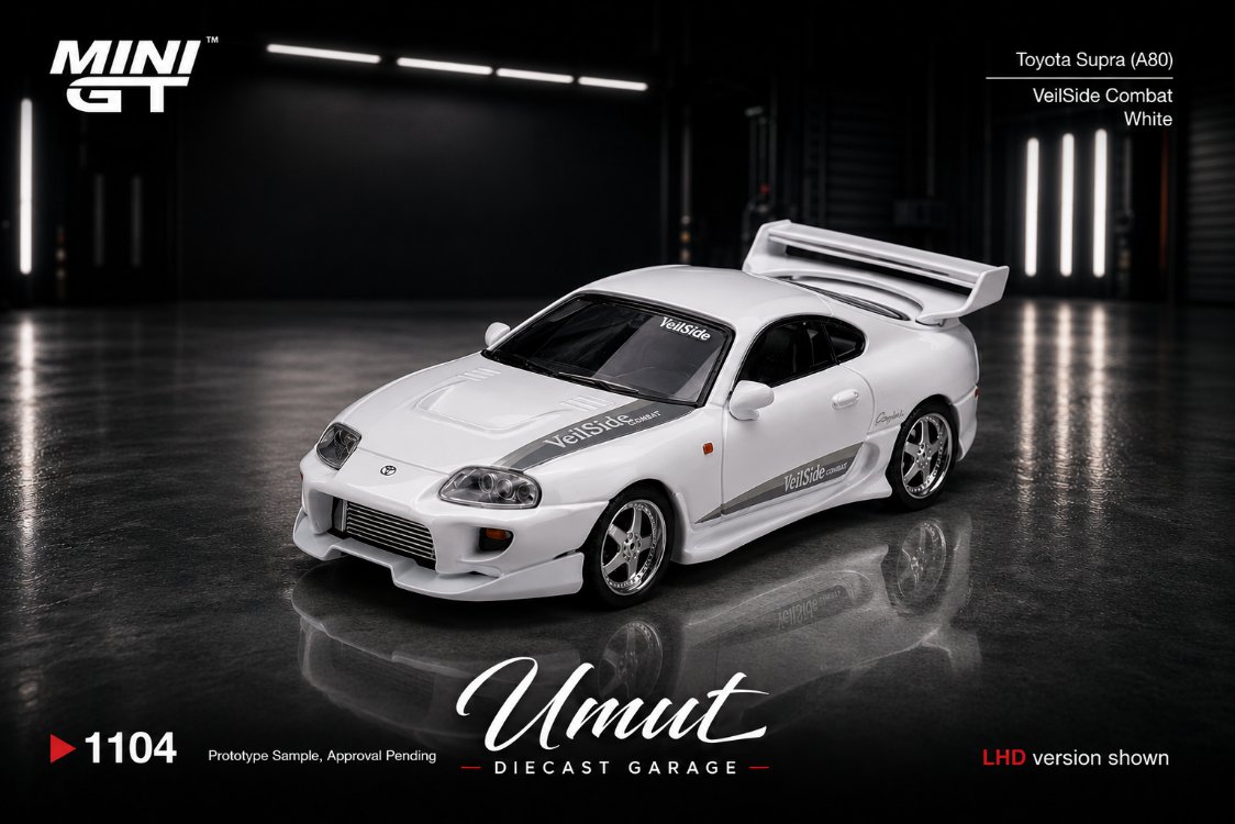 Mini GT 1/64 Toyota Supra VeilSide Combat V-I White MGT01104