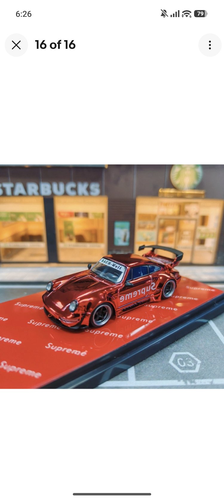 Flame Model Porsche RWB 964 Red Alloy