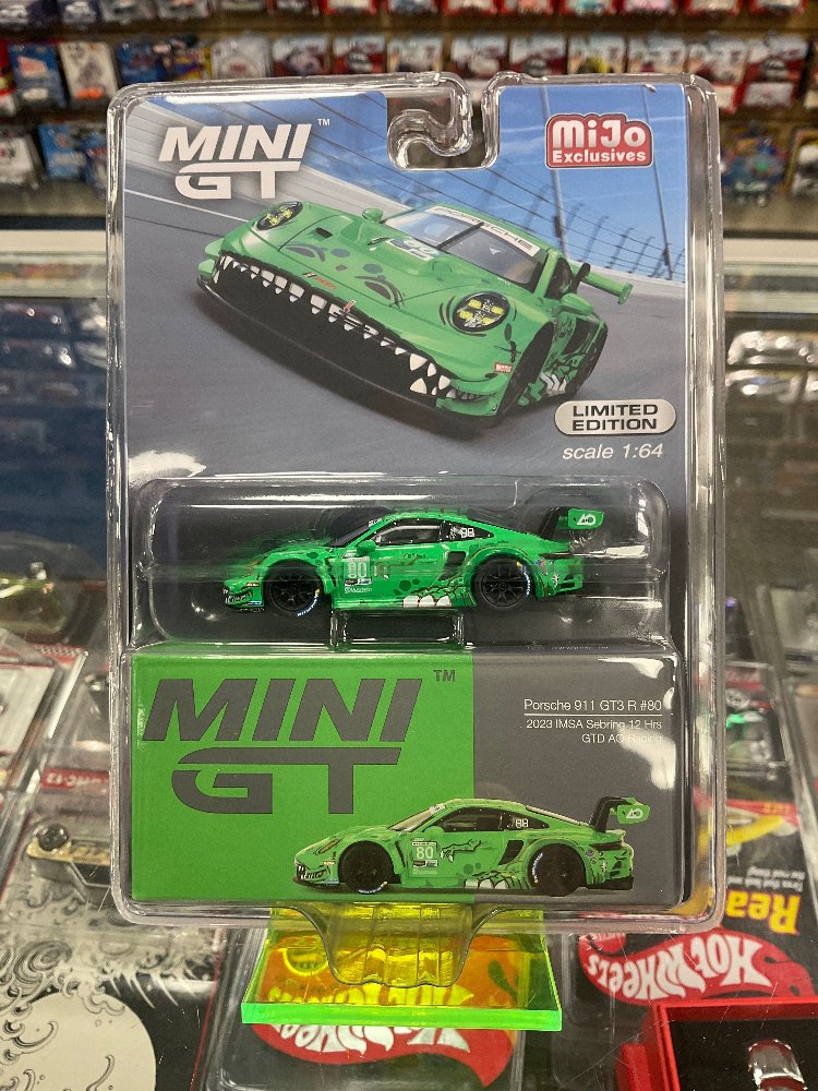 Mini GT 713 Porsche 911 GT3 R #80 GTD AO Racing 2023 IMSA Sebring 12 Hrs