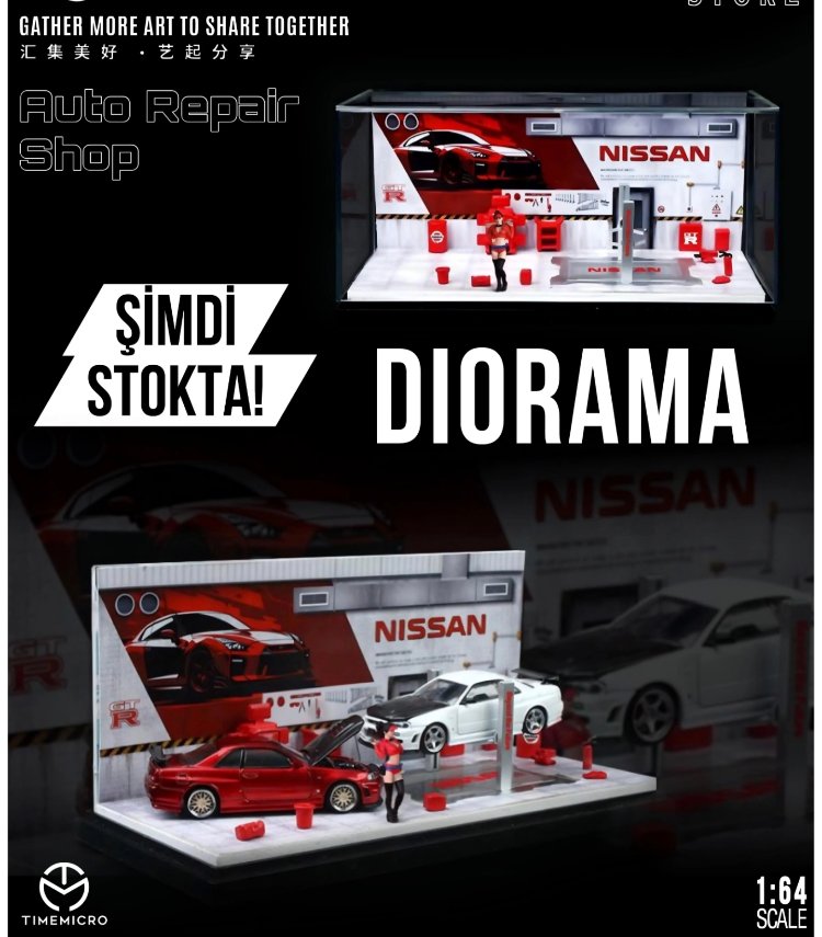 MoreArt AUTOMOBILE REPAIR WORK SHOP Nissan MO641077 (car models NOT included)