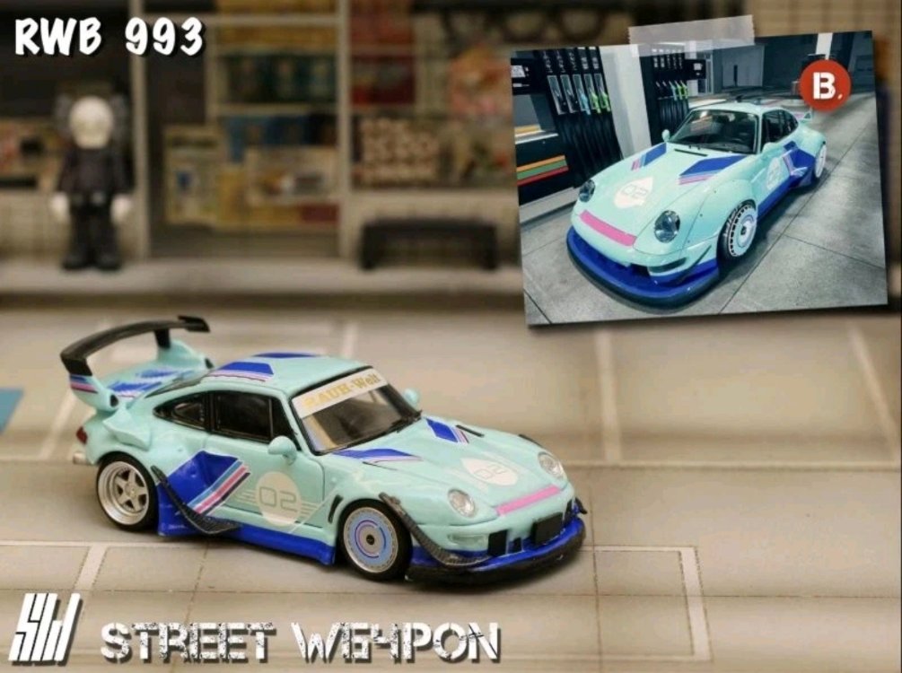Street Weapon PORSCHE RWB 993 - #02 - Luminous - Turquoise