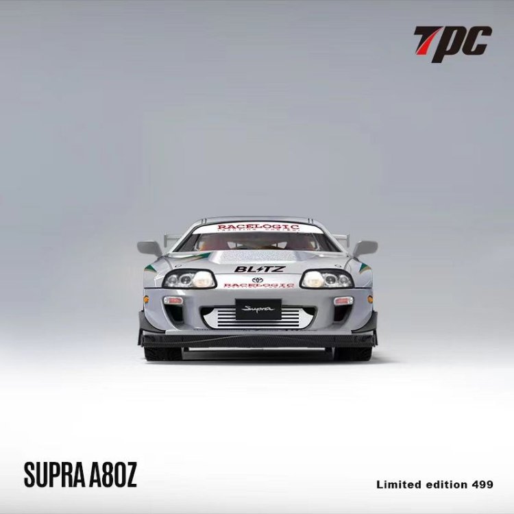 TPC Toyota Supra A80 Z Silver Green + Figure