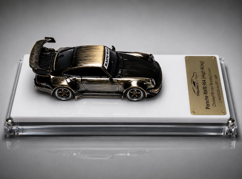 Model Collect Porsche RWB 964 (High Wing) Chrome Bronze Brushed Livery