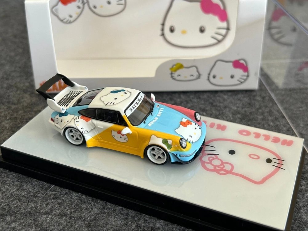 Flame Model Porsche RWB 964 Hello Kitty Livery