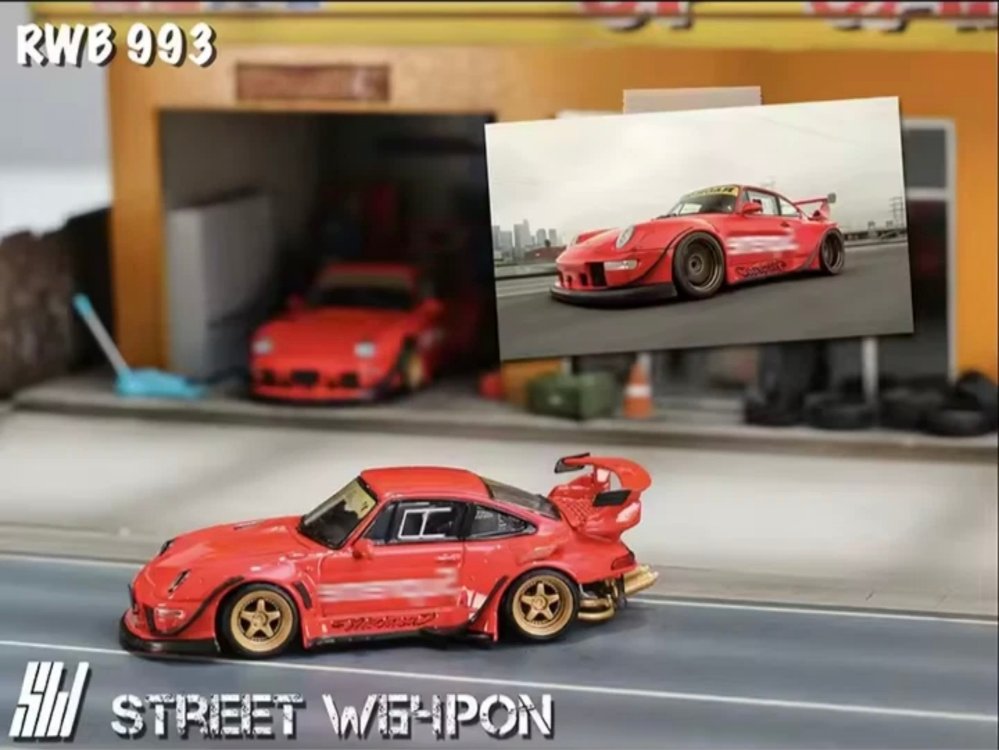 Street Weapon RWB 993 Porsche Supreme Low Tail Red