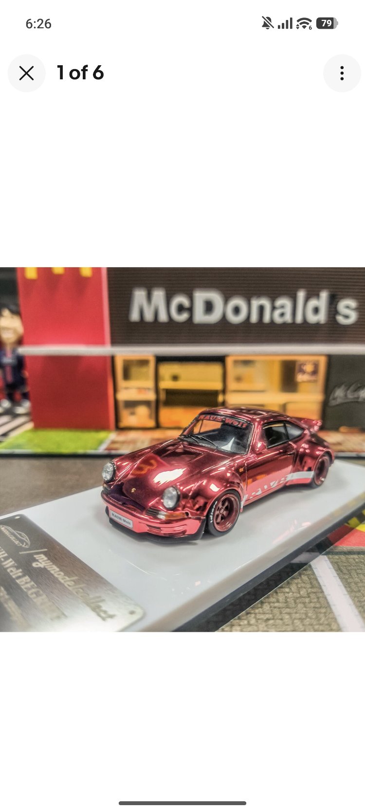 Model Collect Red Porsche Rauh-Welt RWB 930 Alloy Diecast Sport Vehicle Model Car