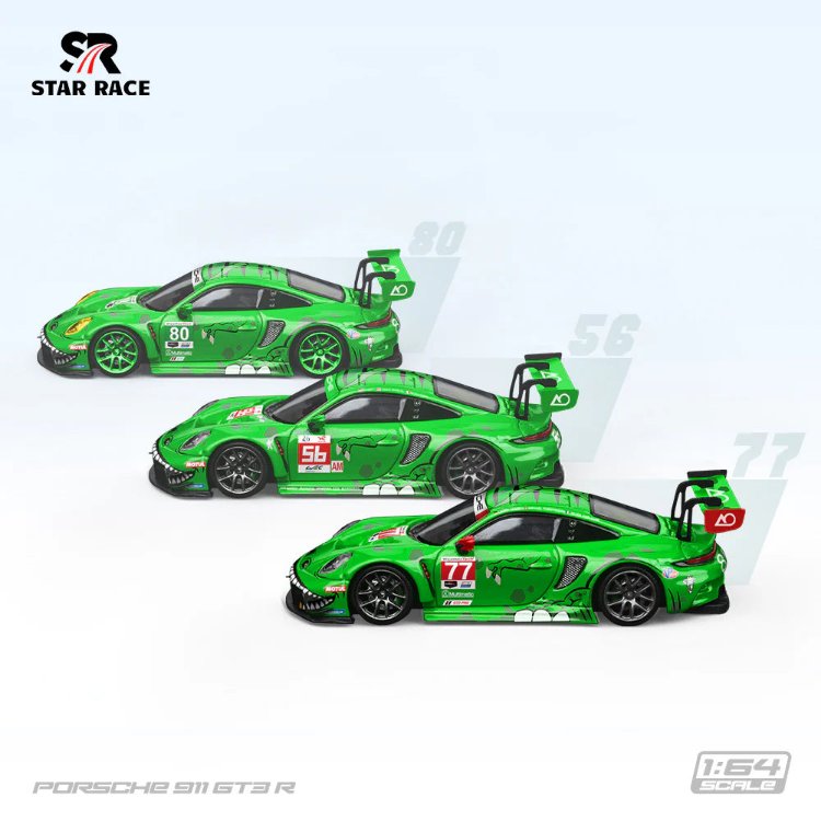 Star Race Porsche 911 GT3 R Rexy No 56, 77, 80