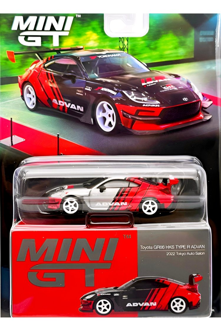 Mini GT 2 li set CHASE Toyota Gr86 Hks Type R Advan #956 Tokyo Auto Salon Zamac