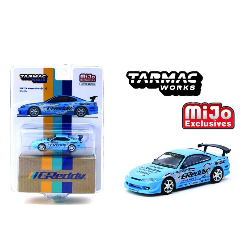 Tarmac Works VERTEX Nissan Silvia S15 GReddy - Mijo Special Edition - GLOBAL64