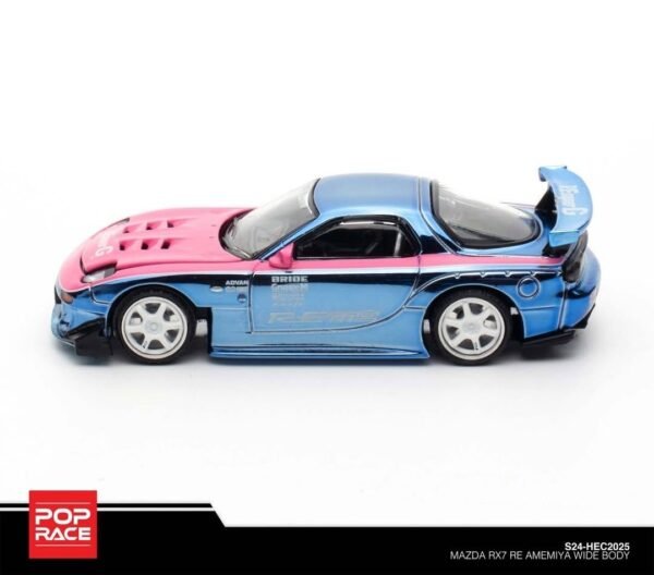 Pop Race Mazda RX7 RE Amemiya WideBody Blue Chrome 2025 Hobby Expo China Special Edition S24-HEC2025