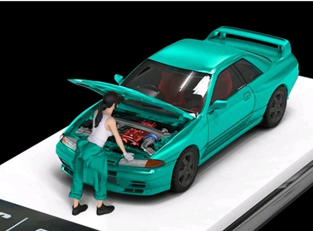 TPC NISSAN Skyline GT-R (R32) - Full Carbon + Figure - Green
