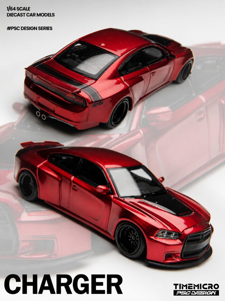 TimeMicro × PSC DESIGN 1:64 Charger "Brawler" Red TM648204