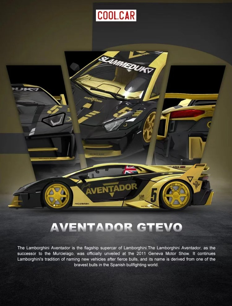Cool Car Lamborghini GT EVO V5 Black Gold CC643831