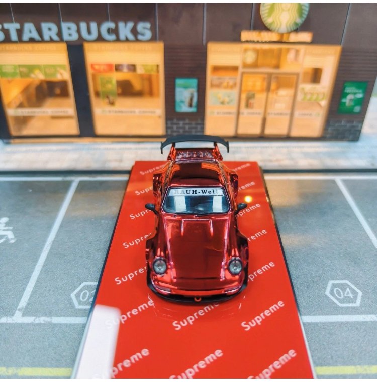 Flame Model Porsche RWB 993 Red Alloy