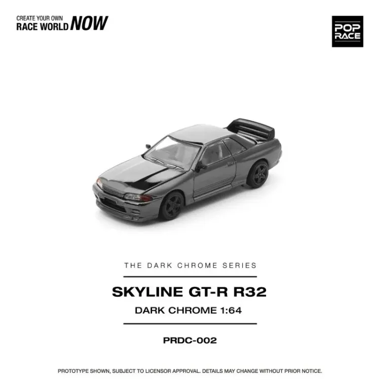 POP RACE PRDC002 SKYLINE GT-R R32 DARK CHROME