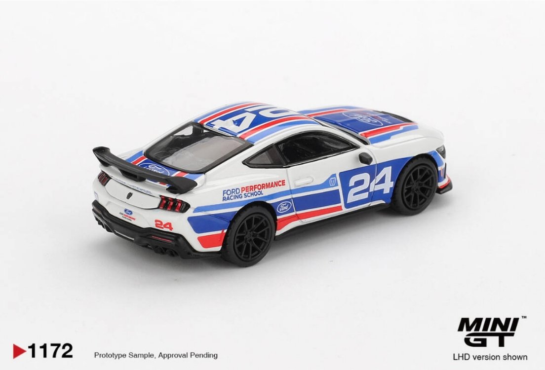 Mini GT Ford Mustang Dark Horse #24 Ford Performance Racing School MGT01172