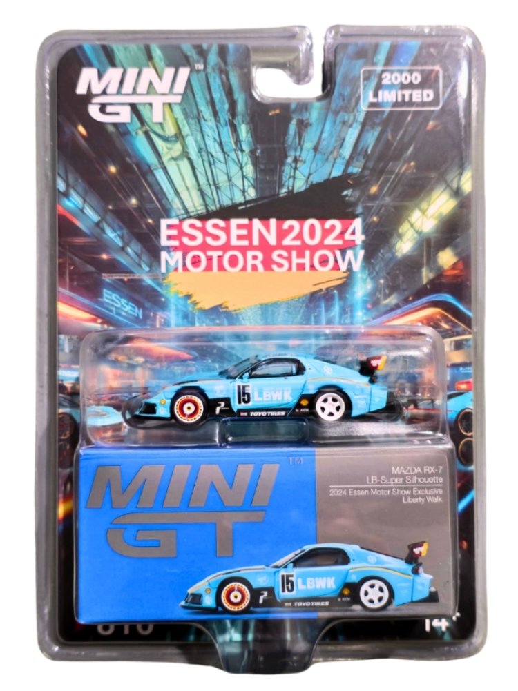 Mini GT 810 Mazda RX-7 LB-Super Silhouette Liberty Walk Europe 2024 Essen Motorshow 2000 Limitli