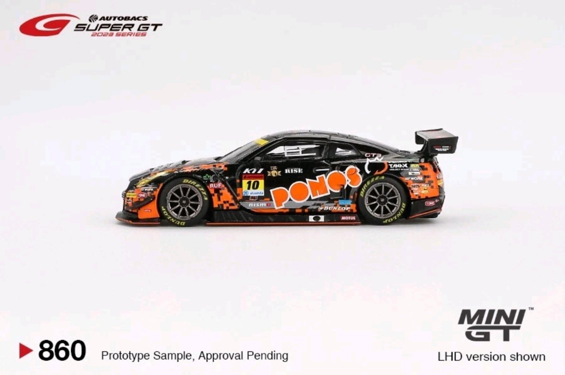 MINI GT No.860 Nissan GT-R NISMO GT3 #10 “PONOS GAINER GT-R” GAINER 2023 SUPER GT SERIES