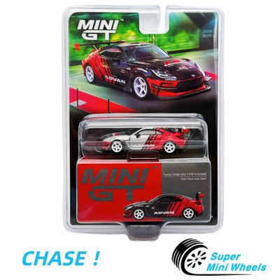 Mini GT 2 li set CHASE Toyota Gr86 Hks Type R Advan #956 Tokyo Auto Salon Zamac