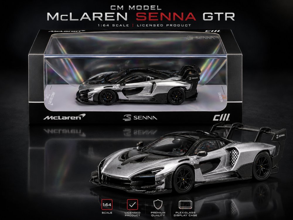CM Model Mclaren Senna GTR Metallic Grey