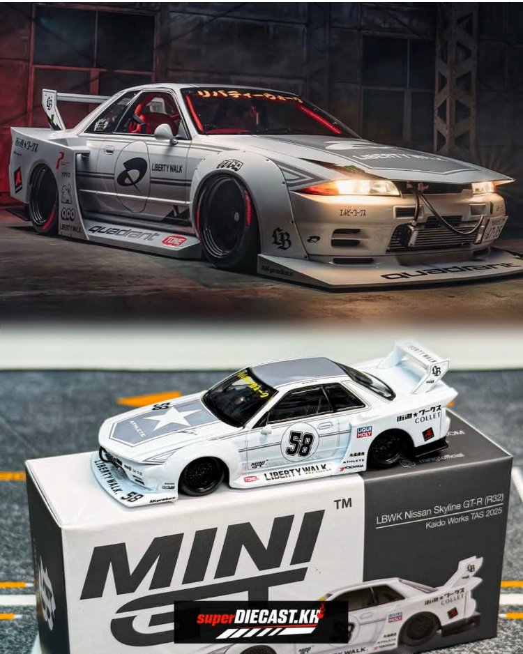 Mini GT LBWK Nissan Skyline GT-R (R32) Kaido Works TAS 2025 MGT01217
