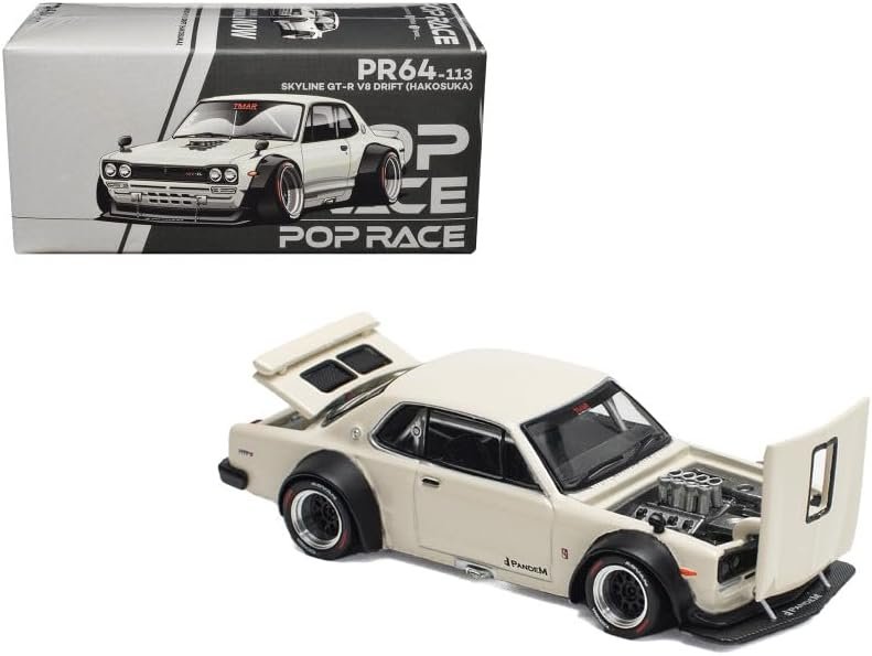 Pop Race 1/64 SkylineGT-R V8 Drift (HAKOSUKA) PR-64-113