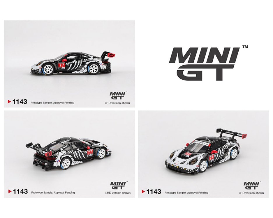 Mini GT 1/64 Porsche 911 GT3 R AO Racing 2025 IMSA Petit Le Mans MGT01143