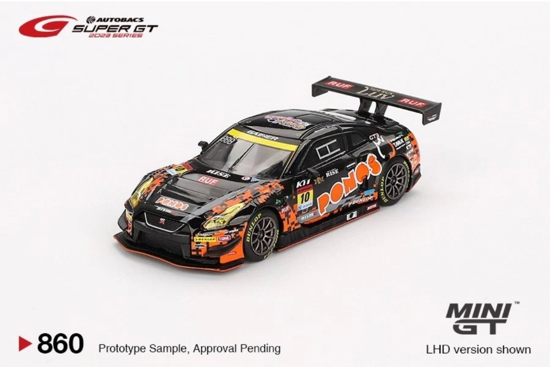 MINI GT No.860 Nissan GT-R NISMO GT3 #10 “PONOS GAINER GT-R” GAINER 2023 SUPER GT SERIES