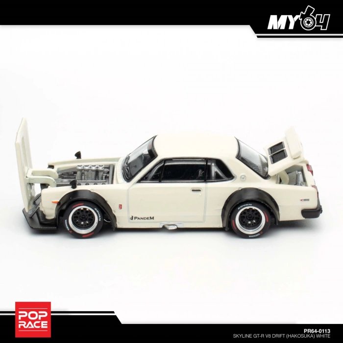 Pop Race 1/64 SkylineGT-R V8 Drift (HAKOSUKA) PR-64-113