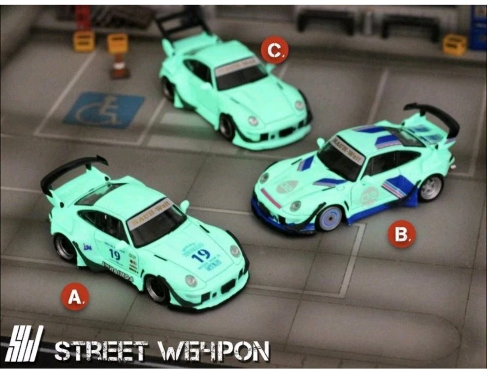 Street Weapon PORSCHE RWB 993 - #19 - Luminous - turquoise -