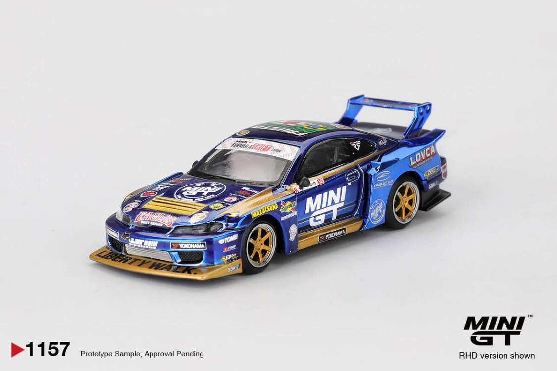 Mini GT 1/64 Nissan LB-Super Silhouette S15 SILVIA Team MINI GT Liberty Walk 2025 Formula Drift