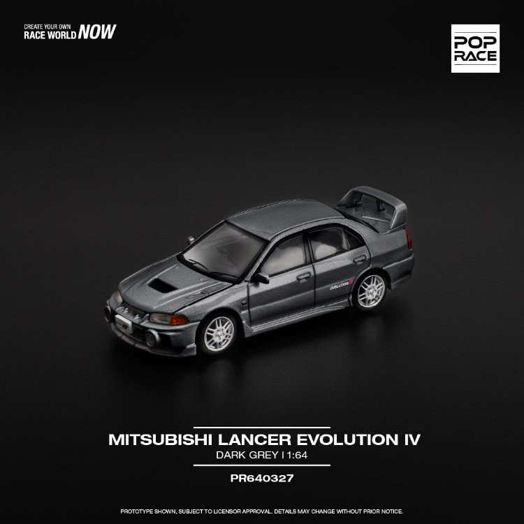 Pop Race Mitsubishi Lancer Evolution IV 1:64 Diecast Model Car – Rally Icon PR64-0327