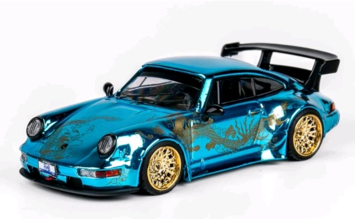 TPC PORSCHE RWB 964 - Arowana Livery  - Chome Blue