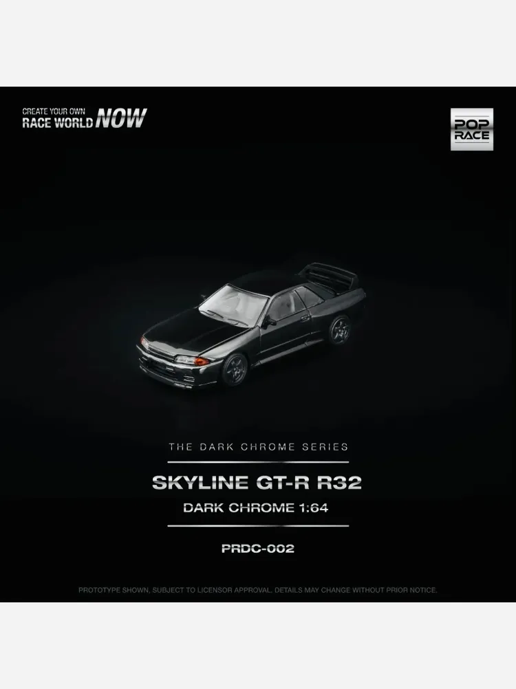 POP RACE PRDC002 SKYLINE GT-R R32 DARK CHROME
