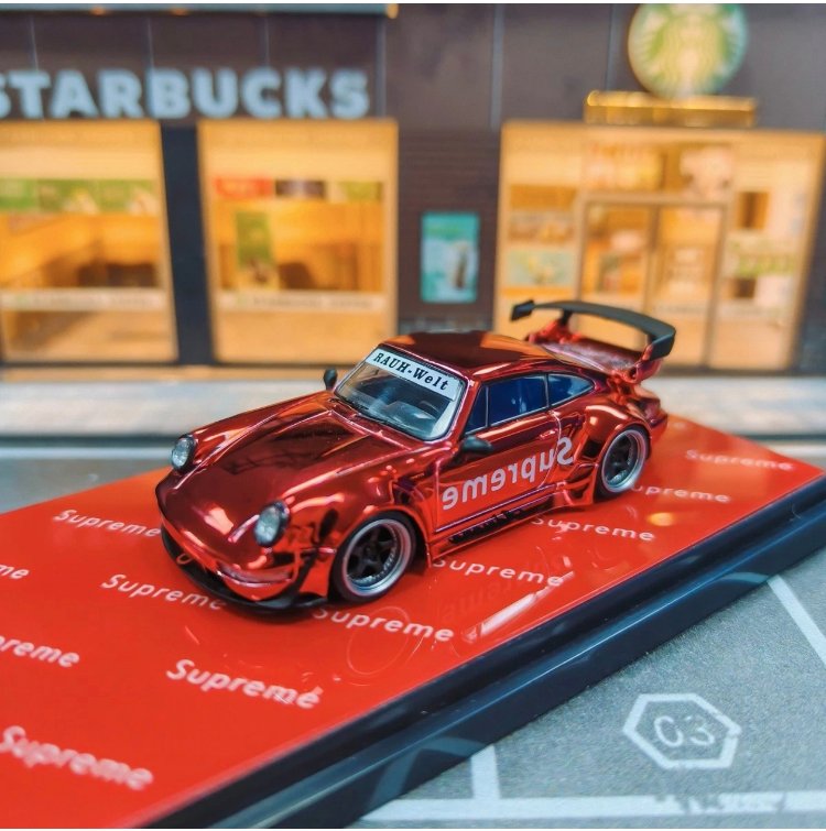 Flame Model Porsche RWB 964 Red Alloy