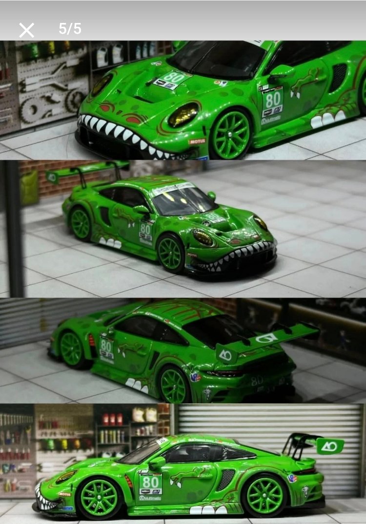 Star Race #80 Porsche 911 GT3 R Tyrannosaurus T-Rex Rexy Green