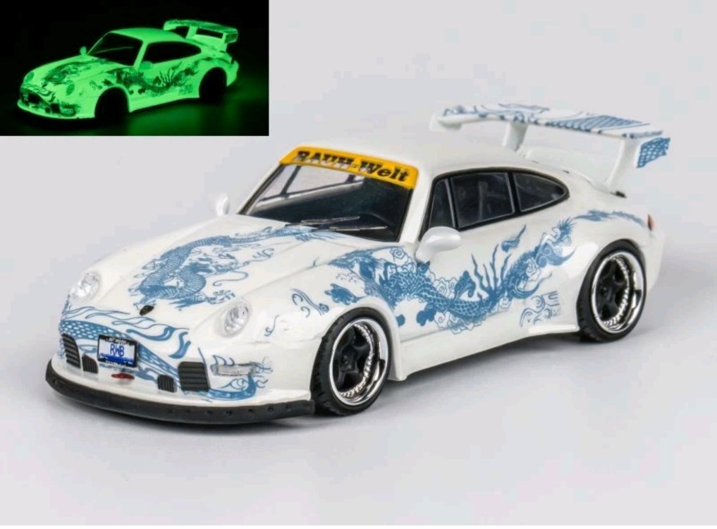 TPC PORSCHE 911 RWB 993 Luminous effect Dragon white