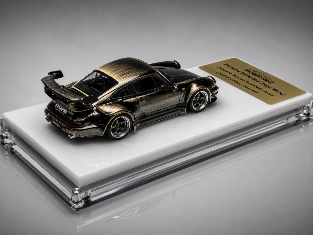 Model Collect Porsche RWB 964 (High Wing) Chrome Bronze Brushed Livery