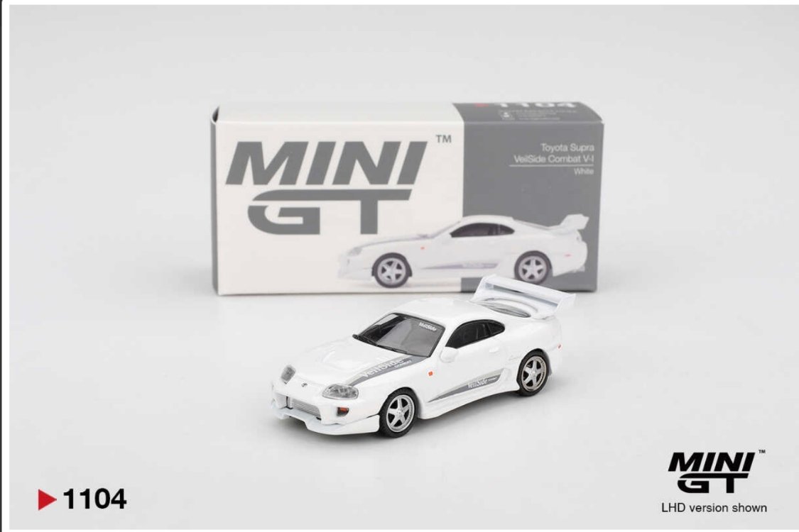 Mini GT 1/64 Toyota Supra VeilSide Combat V-I White MGT01104