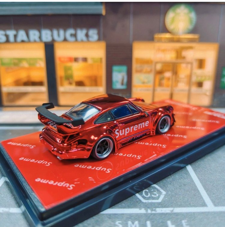 Flame Model Porsche RWB 964 Red Alloy