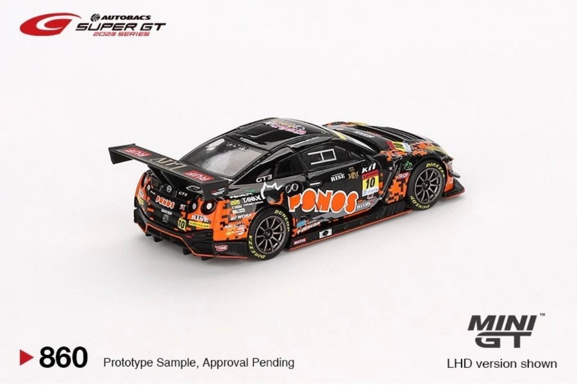 MINI GT No.860 Nissan GT-R NISMO GT3 #10 “PONOS GAINER GT-R” GAINER 2023 SUPER GT SERIES
