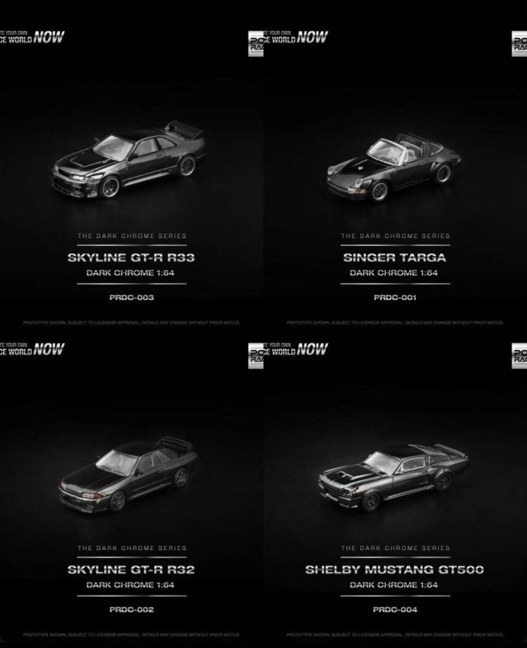POPRACE DARK CHROME 4 lü set